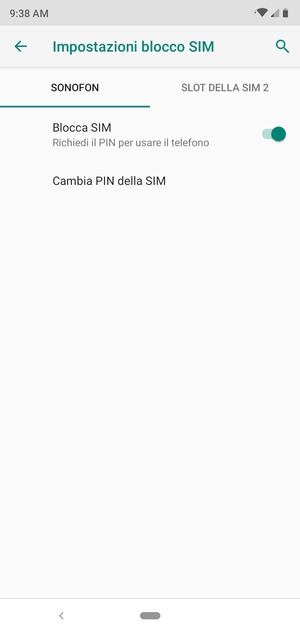 Seleziona Public e Cambia PIN della SIM