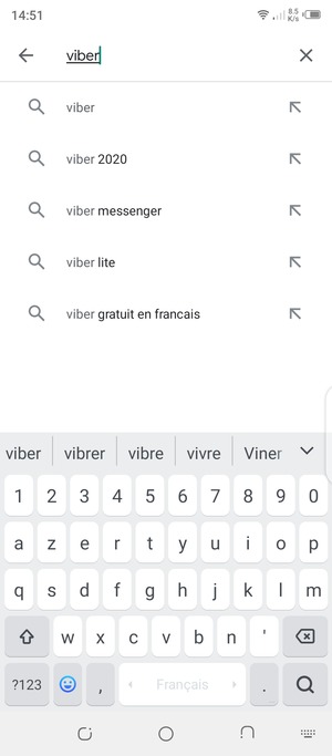 Saisissez le nom de l'appli et sélectionnez Rechercher