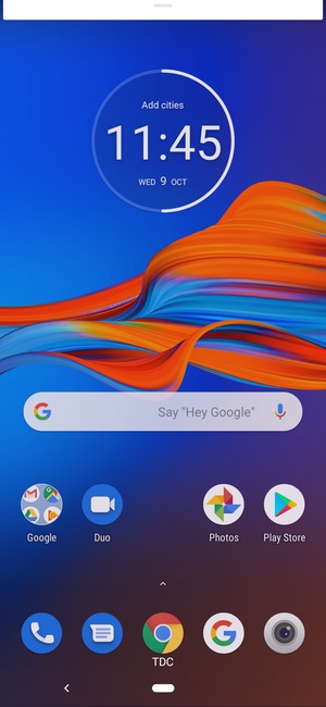 Slide down the top menu