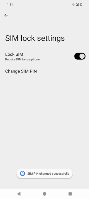 Your SIM PIN has been changed