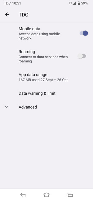 To change network if network problems occur, select Advanced