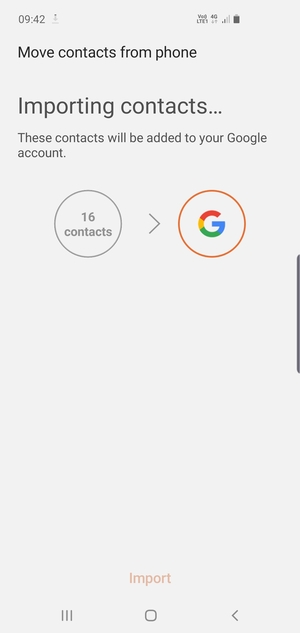 Your contacts will be saved to your Google account and saved to your phone the next time Google is synced.