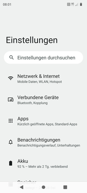 Wählen Sie Netwerk & Internet