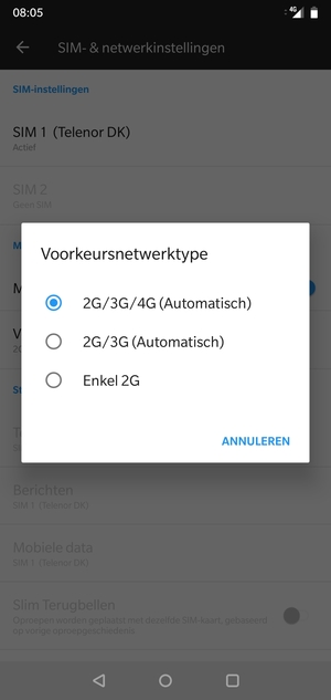 Selecteer uw voorkeursoptie