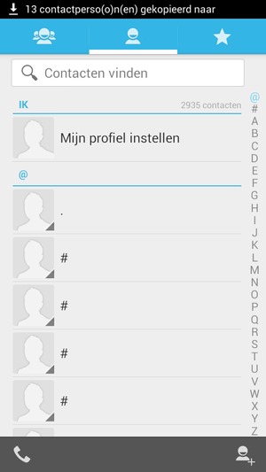 Uw contactpersonen worden opgeslagen naar uw Google-account en naar uw telefoon de volgende keer dat Google gesynchroniseerd wordt.