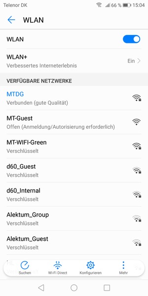 Sie sind nun mit dem WLAN-Netzwerk verbunden