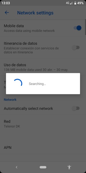 Espere a que la búsqueda termine