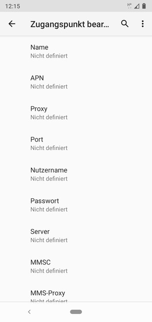 Geben Sie MMS-Informationen ein