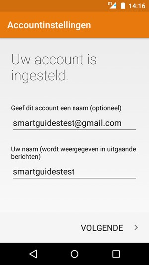 Geef uw account een naam en voer uw naam in. Selecteer VOLGENDE