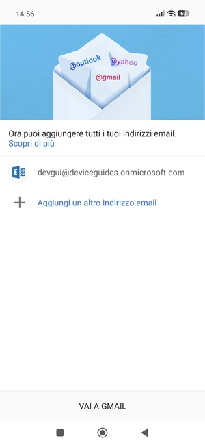 Seleziona VAI A GMAIL