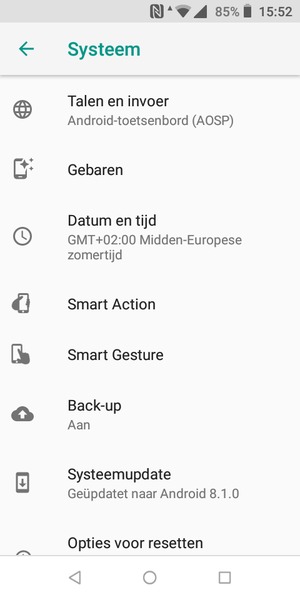 Selecteer Systeemupdate