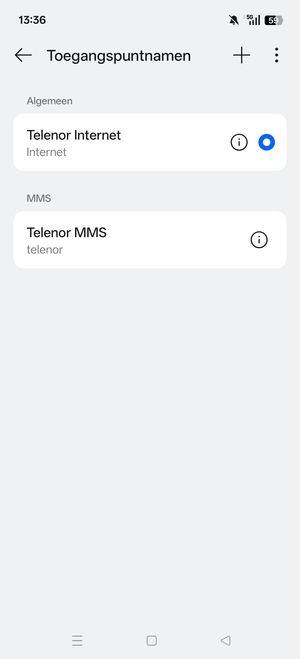 Selecteer de Menu-knop