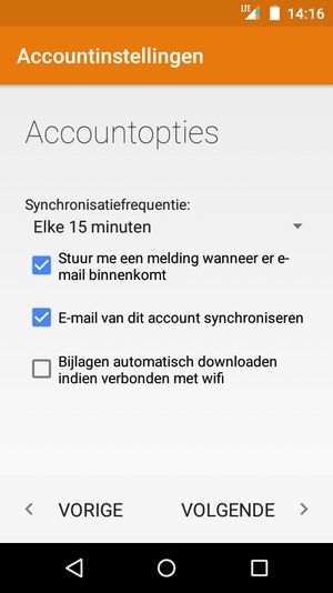 Selecteer VOLGENDE