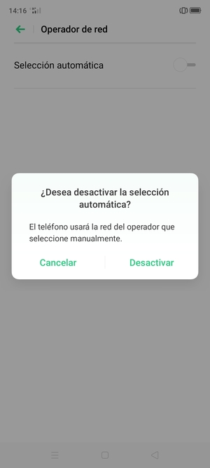 Seleccione Desactivar
