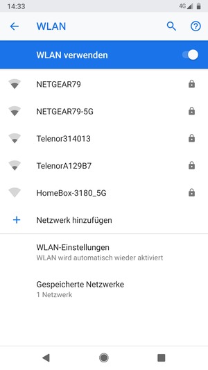 Wählen Sie das Wireless-Netzwerk, zu dem Sie eine Verbindung herstellen möchten