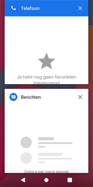 Selecteer het Verwijderen-pictogram om alle actieve apps te sluiten