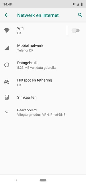 Selecteer Hotspot en tethering