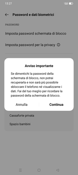 Seleziona Continua