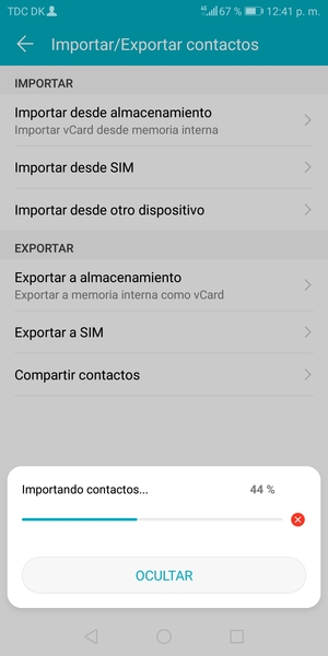 Sus contactos se guardarán en su cuenta de Google y se guardarán en su teléfono la próxima vez que Google sea sincronizado.