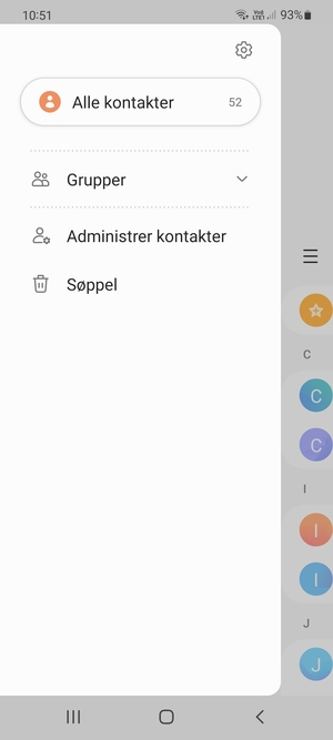 Velg Administrer kontakter