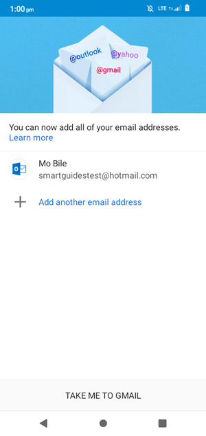 Select TAKE ME TO GMAIL
