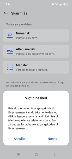 Vælg Næste