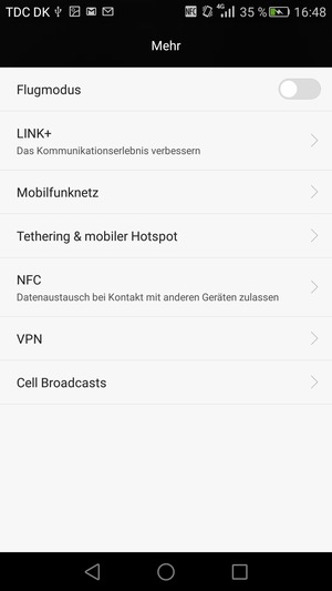 Wählen Sie Mobilfunknetz