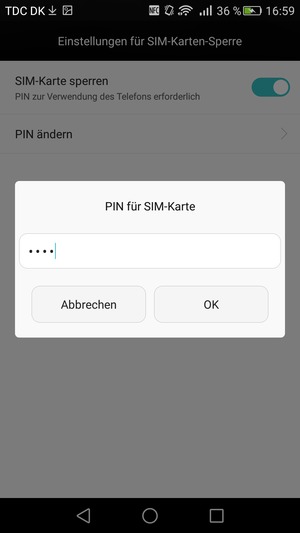 Geben Sie Ihre Neue PIN für SIM-Karte ein und wählen Sie OK