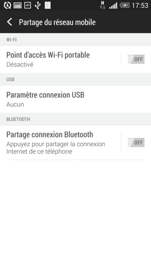 Sélectionnez Point d'accès Wi-Fi portable