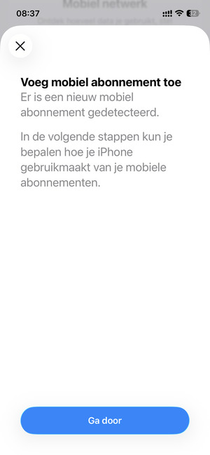 Selecteer Ga door