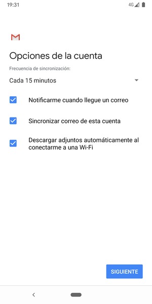 Seleccione SIGUIENTE