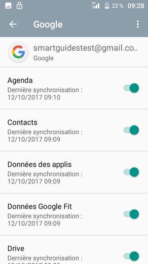 Sélectionnez le bouton du Menu