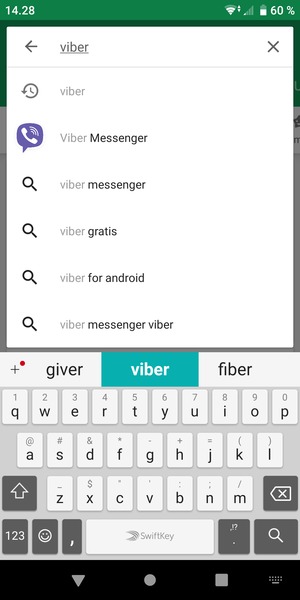 Indtast navnet på appen og vælg Søg