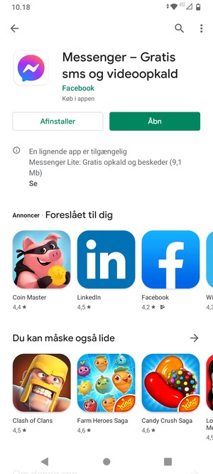 Vælg Åbn
