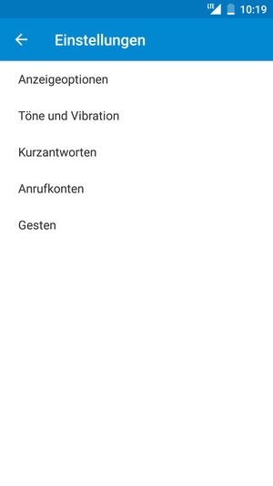 Wenn Sie diesen Bildschirm sehen, wählen Sie Anrufkonten