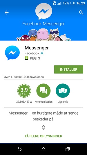 Vælg INSTALLER
