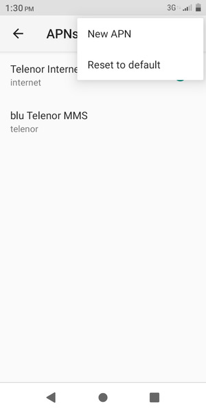 Select Reset to default