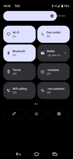 Disattiva Wi-Fi e Bluetooth