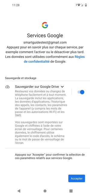 Sélectionnez Accepter