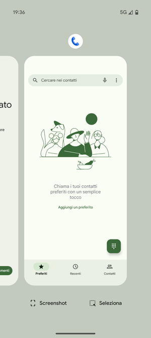 Scorri verso l'alto le app per chiuderle