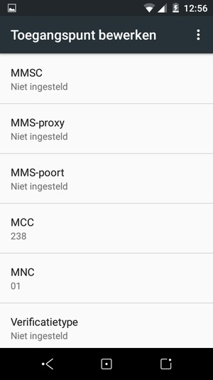 Selecteer de Menu-knop