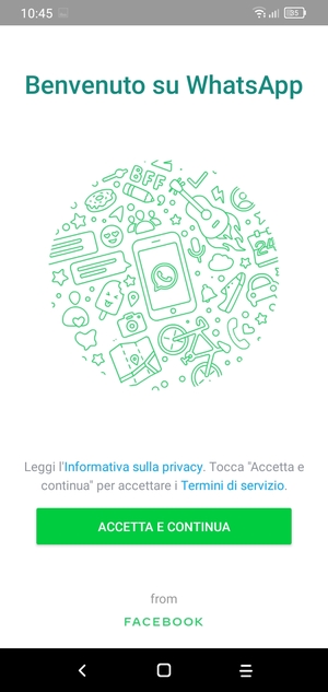 L'app è pronta per l'uso