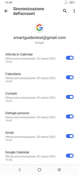 Seleziona il tasto Menu