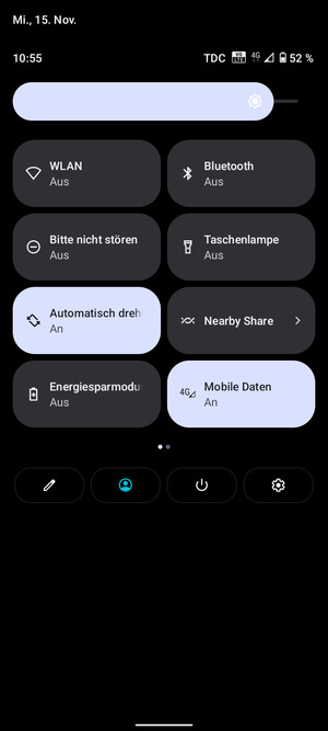 Stellen Sie die Helligkeit auf das erforderliche Niveau