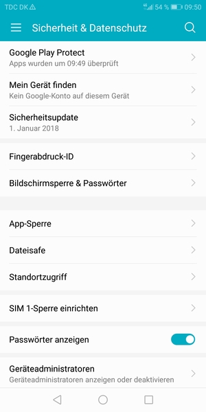 Wählen Sie SIM-Sperre einrichten