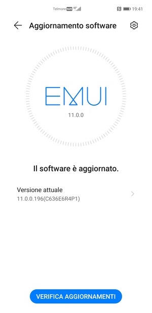 Se il tuo telefono è aggiornato, vedrai la seguente schermata