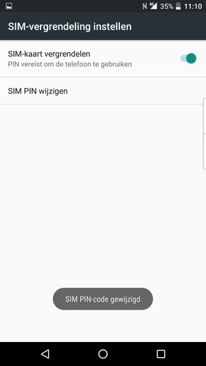 Uw SIM PIN-code is gewijzigd