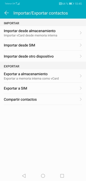 Seleccione Importar desde SIM