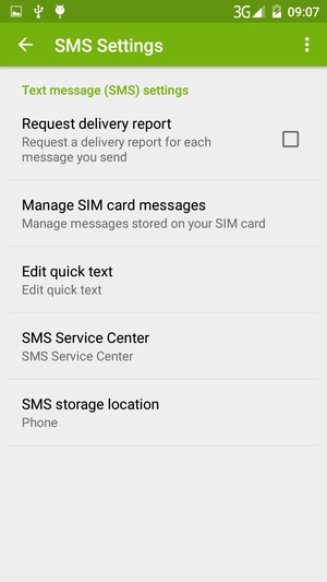 Select SMS Service Center
