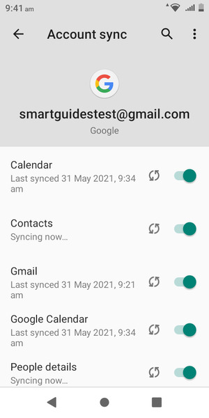 Your information will be synchronised